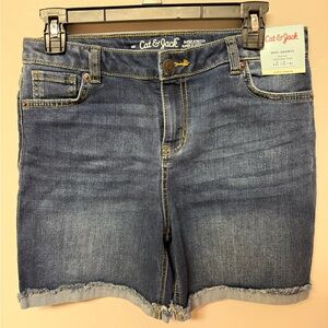 Cat & Jack Girl's 16/18 Midi Shorts Mid Rise Adjustable Waist Super Stretch